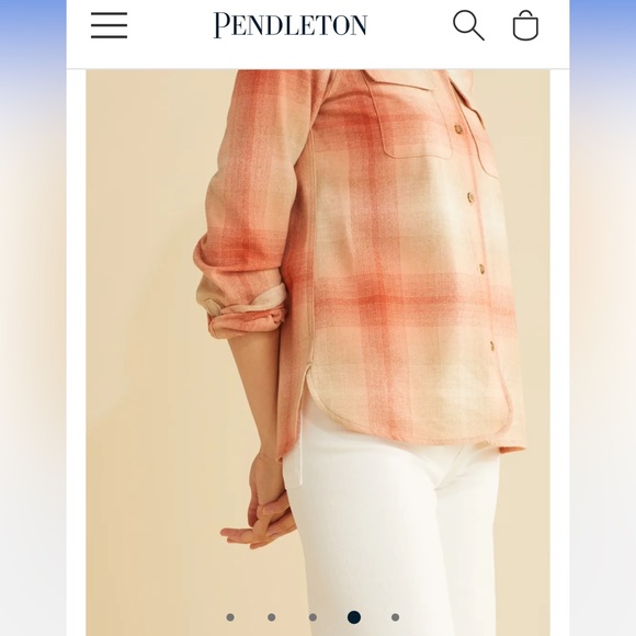 NWT Pendleton Board Shirt in Apricot Ombre - Picture 3 of 9